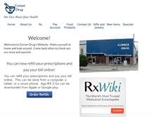 Tablet Screenshot of cornerdrugrx.com